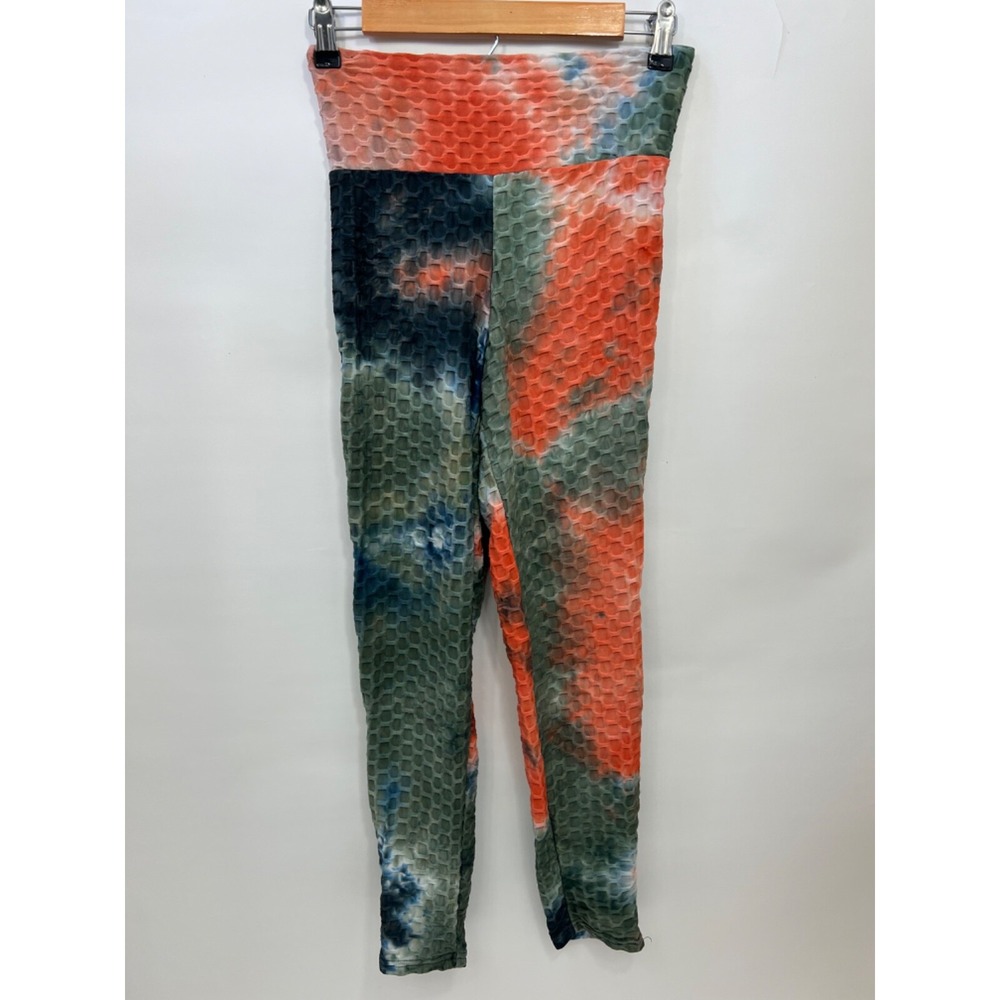 Jolie & Joy By FCT Tie Dye Women's Honeycomb Leggings Womans Size Medium